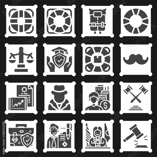 16 pack of adviser  filled web icons set