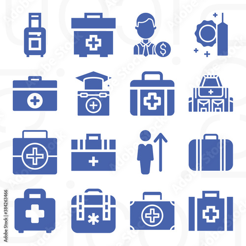 16 pack of premier  filled web icons set