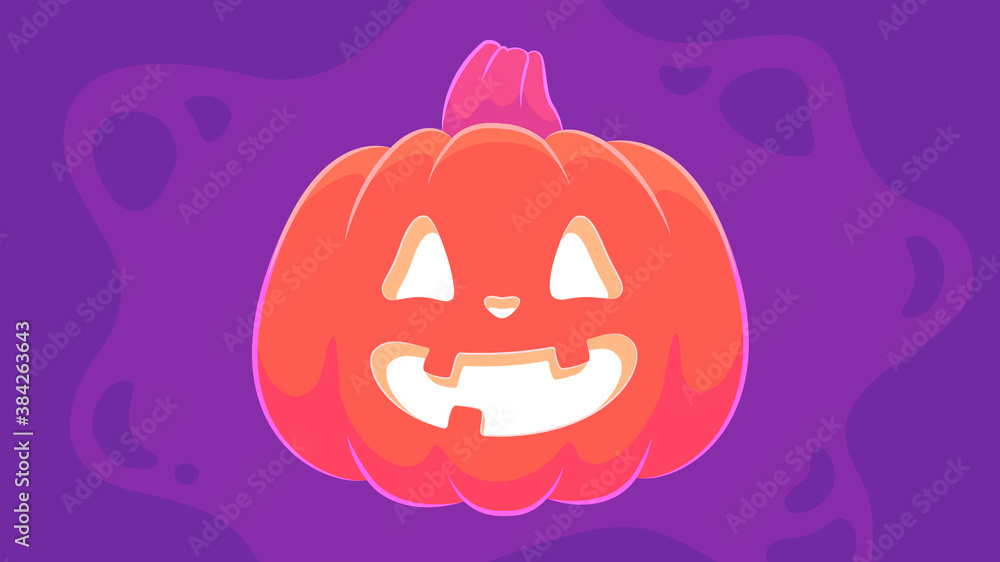 vector illustration halloween happy pumpkin flat design vector illustration halloween happy pumpkin flat design