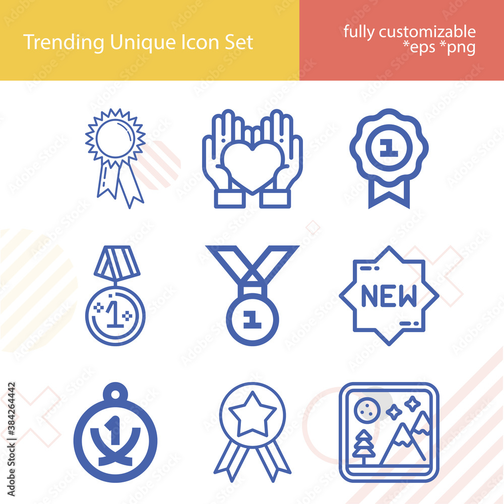 Simple set of purple heart related lineal icons. Simple set of purple heart related lineal icons.