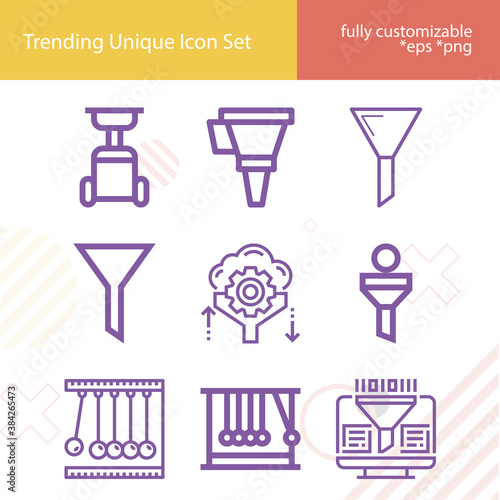 Simple set of impulse related lineal icons.