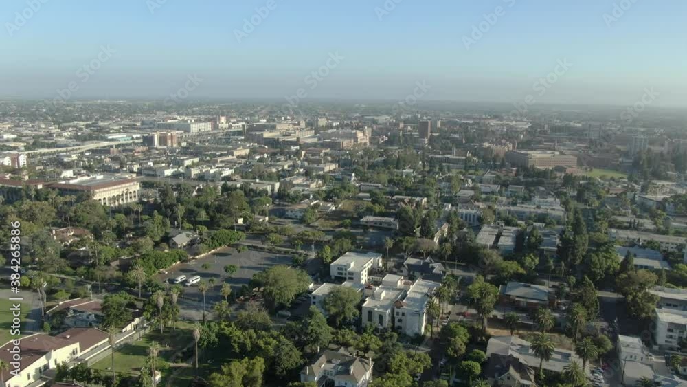 Los Angeles University Park and South Los Angeles Sunset Aerial Shot R Los Angeles University Park and South Los Angeles Sunset Aerial Shot R