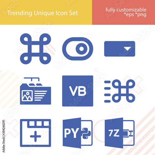 Simple set of modes related filled icons.