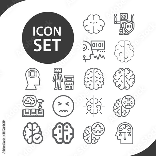 Simple set of cns related lineal icons.