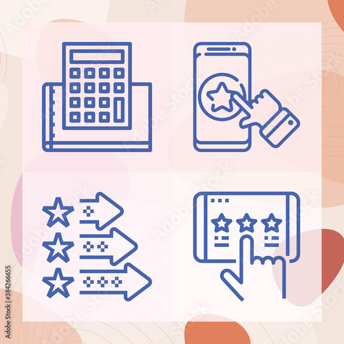 Simple set of appraisal related lineal icons
