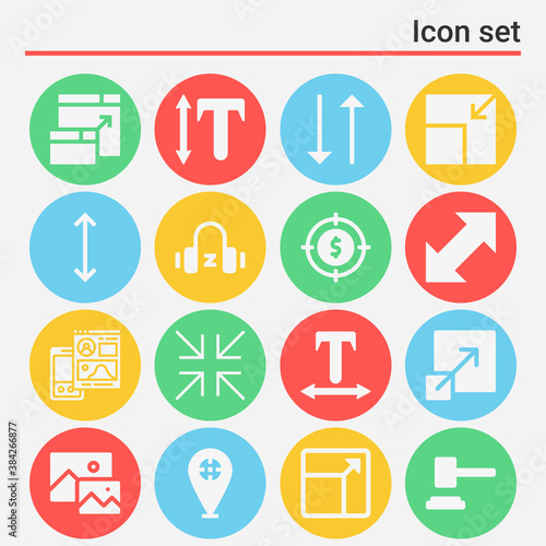 16 pack of enhance  filled web icons set