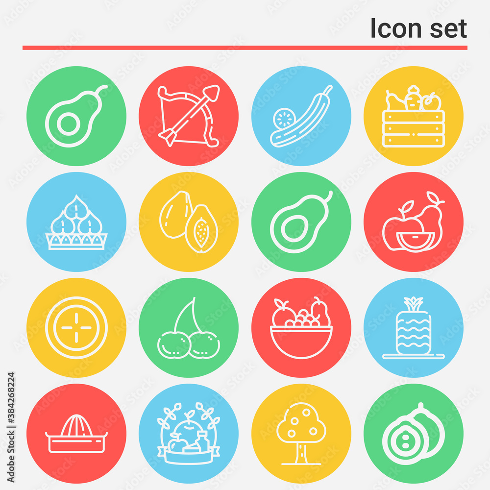 16 pack of yield lineal web icons set 16 pack of yield lineal web icons set