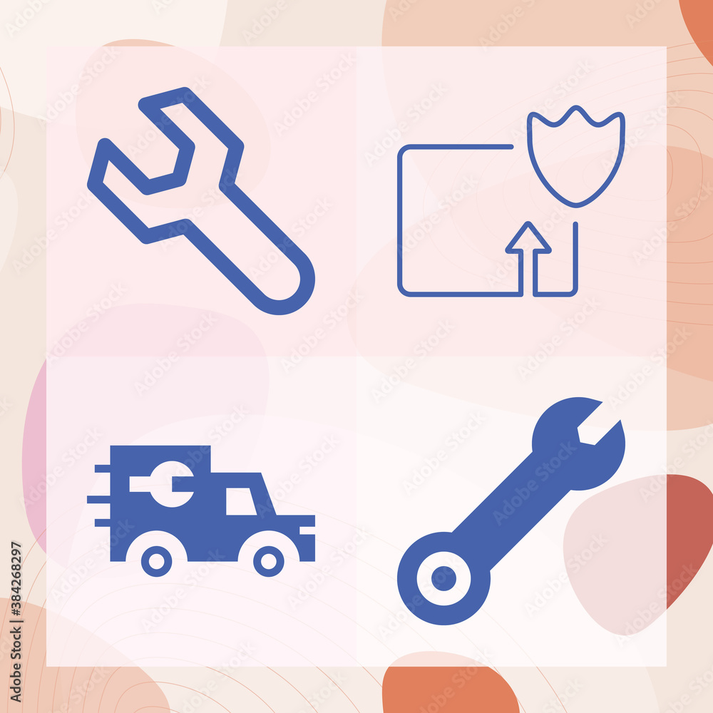 Simple set of sheltered related filled icons Simple set of sheltered related filled icons