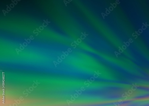 Light Green vector blurred shine abstract pattern.