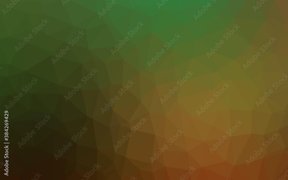 Dark Green, Red vector polygonal template. Dark Green, Red vector polygonal template.