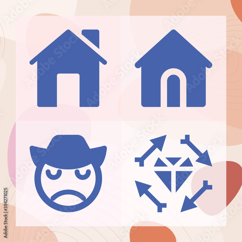 Simple set of den related filled icons