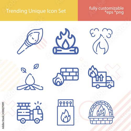 Simple set of elicit related lineal icons.