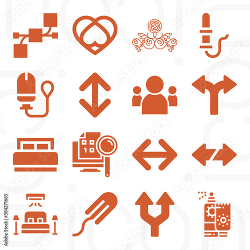 16 pack of dual  filled web icons set