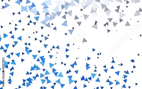 Light BLUE vector layout with lines  triangles.