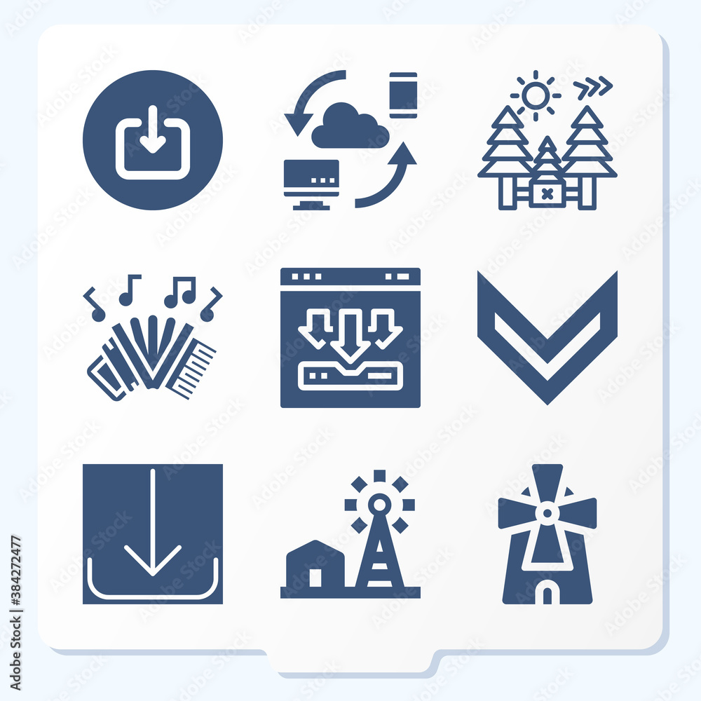 Simple set of 9 icons related to climate Simple set of 9 icons related to climate