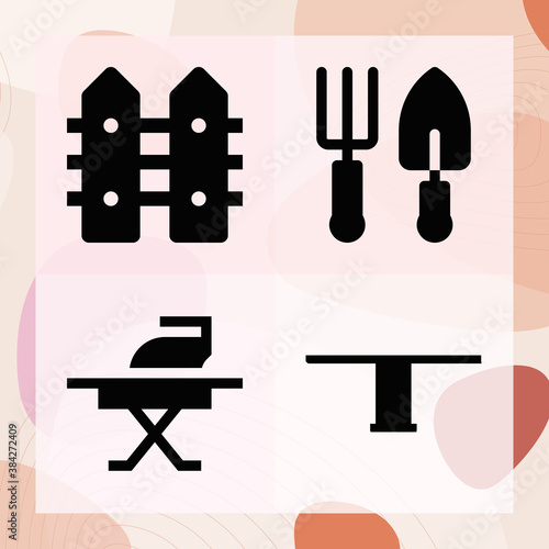 Simple set of hold over related filled icons