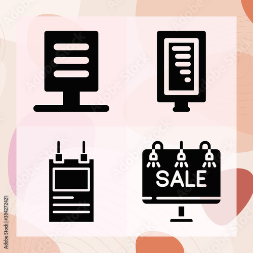 Simple set of show card related filled icons