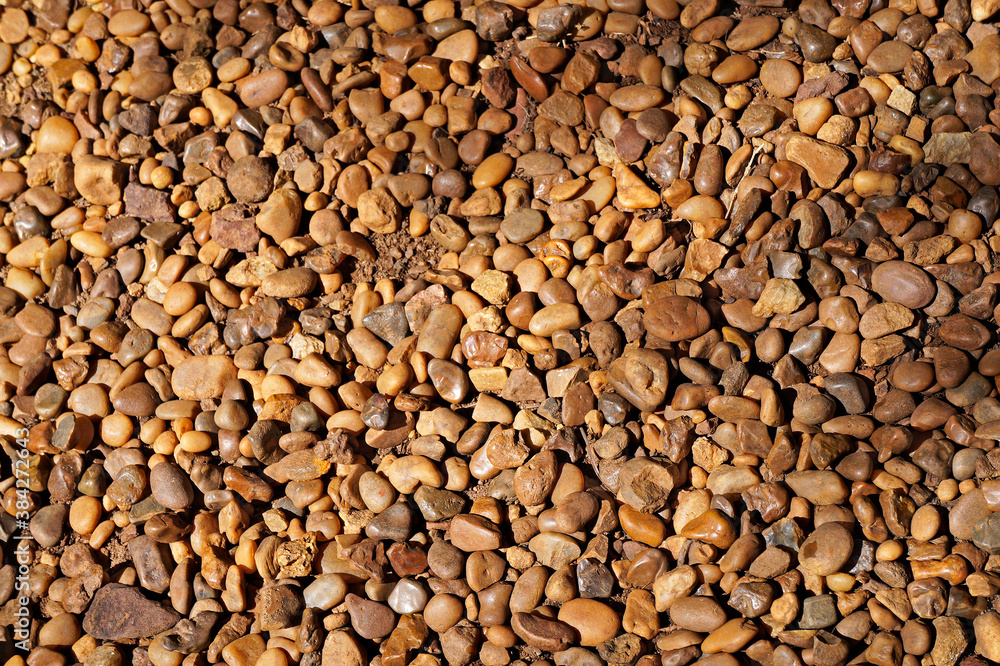 Brown pebbles background, Minas Gerais, Brazil 