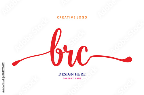 pharmacy logo composition of the letter BRC is simple, easy to understand and authoritative