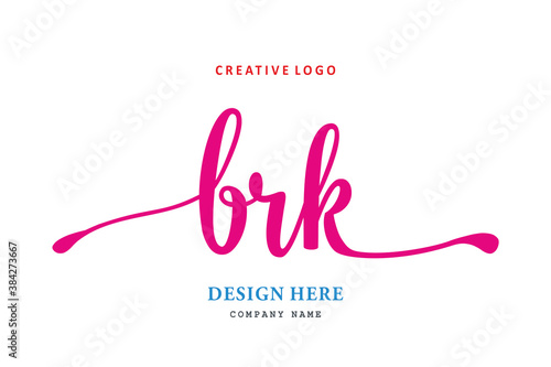 pharmacy logo composition of the letter BRK is simple, easy to understand and authoritative