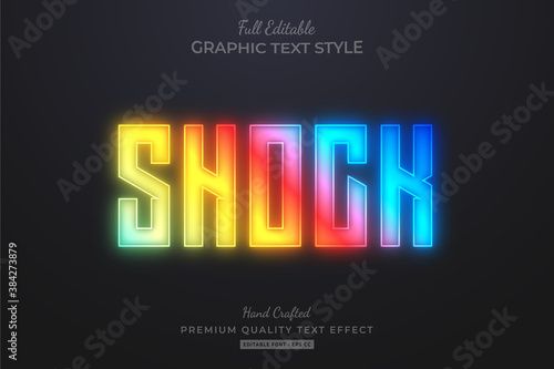 Shock Gradient Neon Editable Text Style Effect Premium