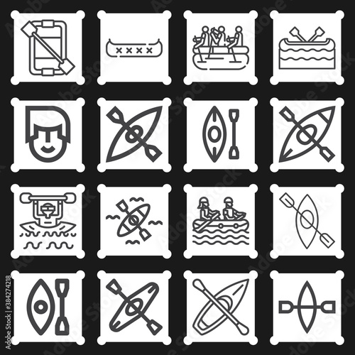 Canvas Print 16 pack of eisenhower  lineal web icons set