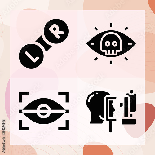 Simple set of ocular related filled icons