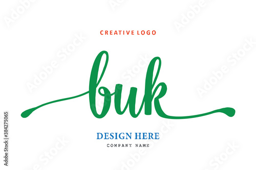 pharmacy logo composition of the letter BUK is simple, easy to understand and authoritative