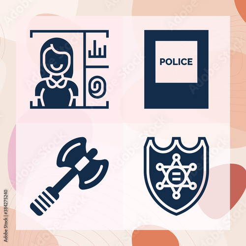 Simple set of cop related filled icons