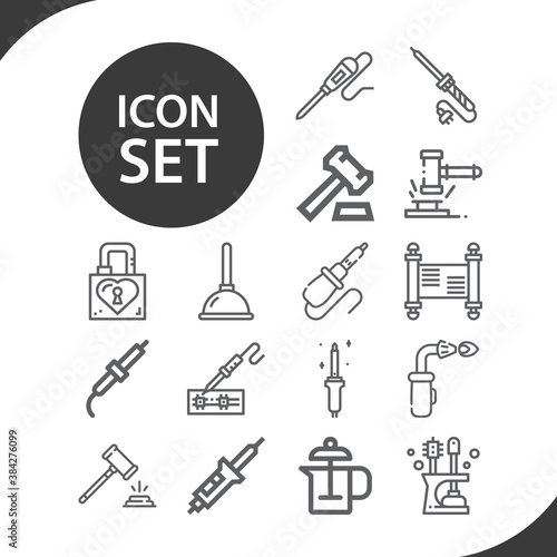 Simple set of reliability related lineal icons.