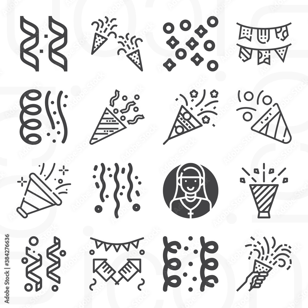 Fototapeta premium 16 pack of abide by lineal web icons set