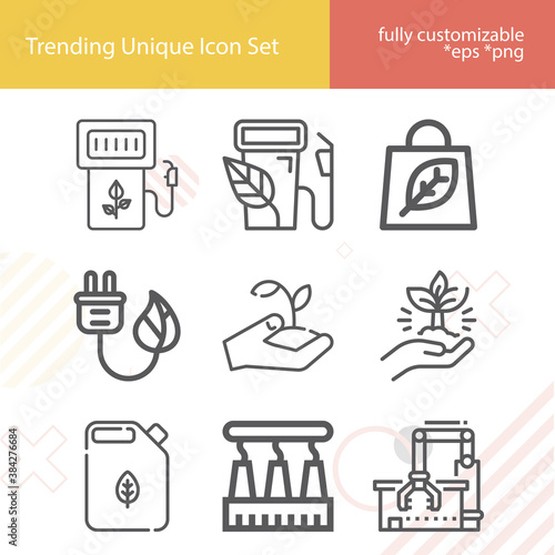 Simple set of invent related lineal icons.