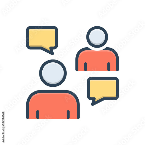 Color illustration icon for persuasive