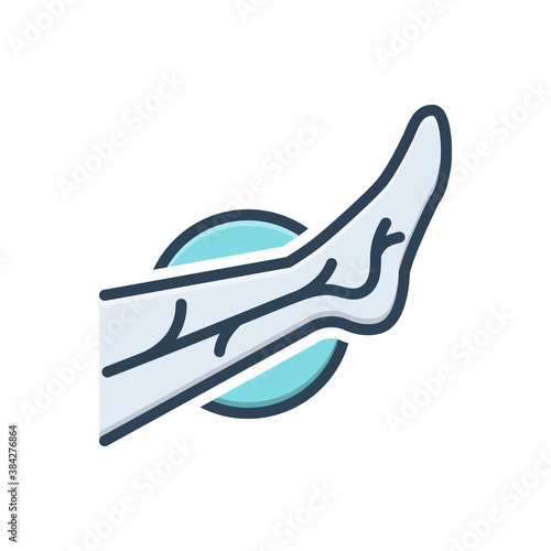 Color illustration icon for phlebology