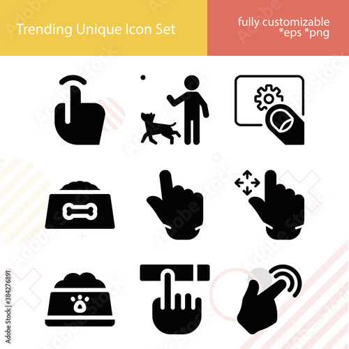 Simple set of quest related filled icons.