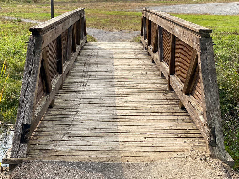 Obraz premium wooden foot bridge