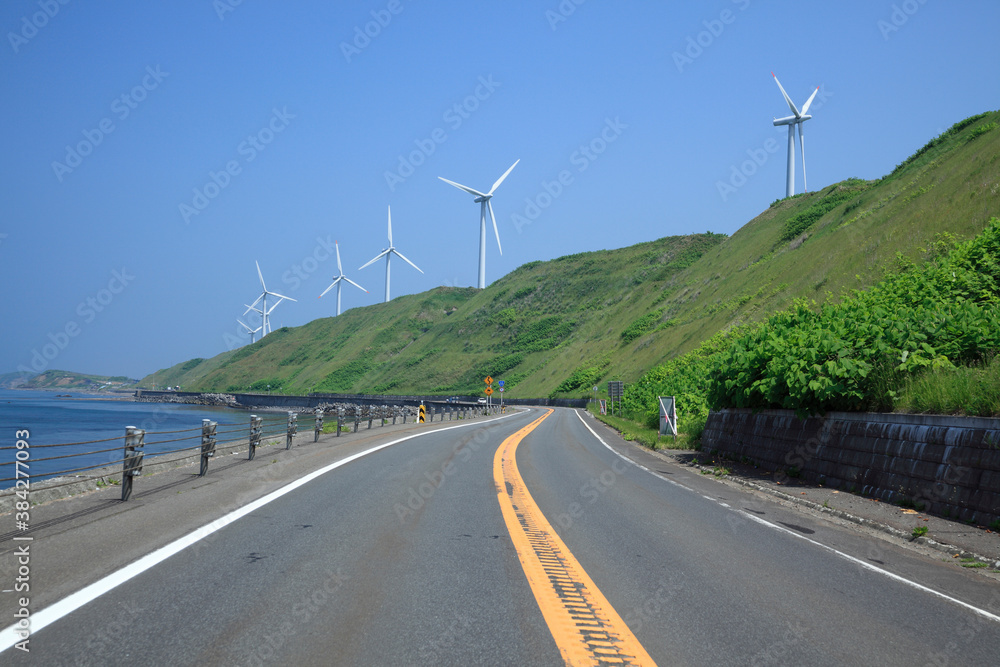 日本海オロロラインと風力発電