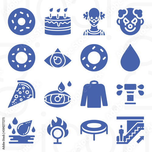 16 pack of omit  filled web icons set