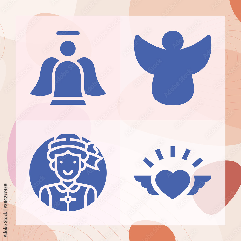 Obraz premium Simple set of holy man related filled icons