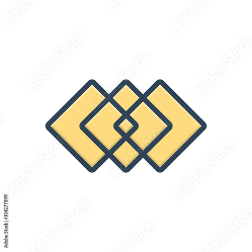 Color illustration icon for overprint