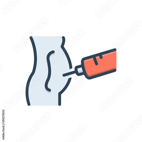 Color illustration icon for paracentesis