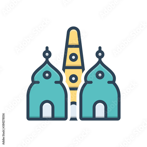 Color illustration icon for paradigm