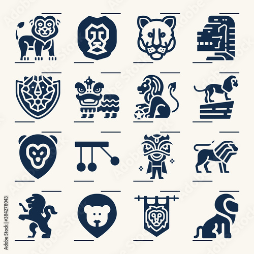 Simple set of massachusetts related filled icons.