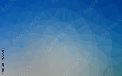 Light BLUE vector shining triangular pattern.