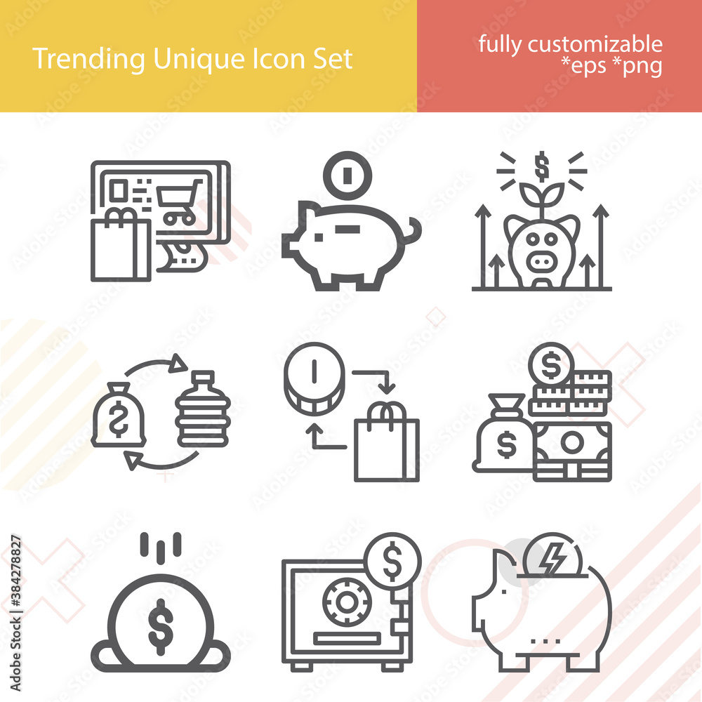 Simple set of redemption related lineal icons. Simple set of redemption related lineal icons.