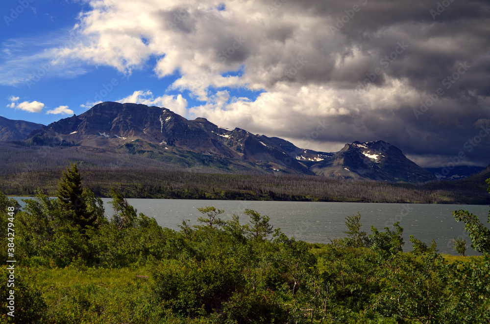 Montana - Storm Clouds Looming over St. Mary Lake