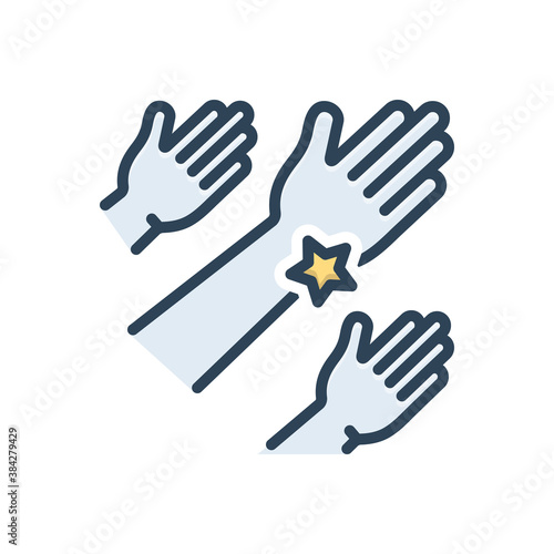 Color illustration icon for outreach