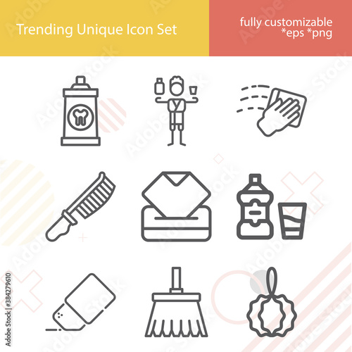 Simple set of moral related lineal icons.
