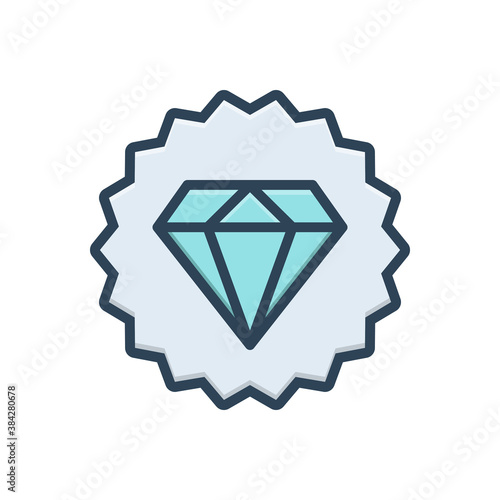 Color illustration icon for premium quality