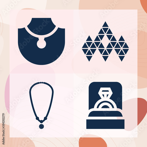 Simple set of jewel related filled icons